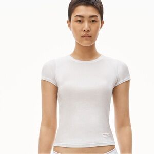 Alexander Wang Grey rib-knit t-shirt